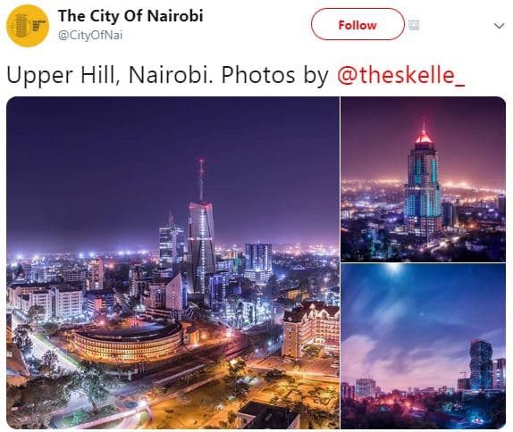 The city of nairobi cityofnai follow upper hill nairobi. photos by theskelle