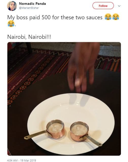 Nomadic panda mariambishar follow my boss paid 500 for these two sauces nairobi,