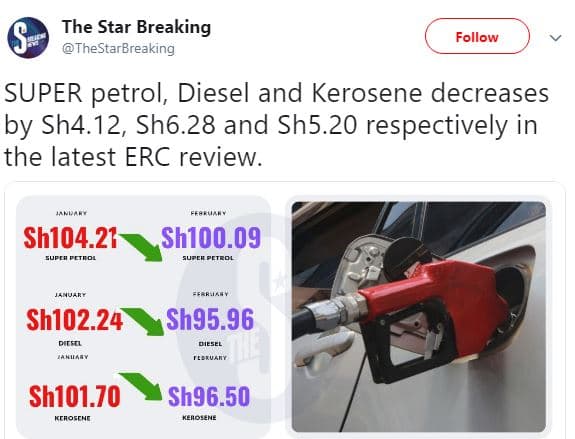 The star breaking thestarbreaking follow super petrol, diesel and kerosene decre