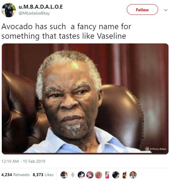 U.m.badaloe mbadaloebkay follow avocado has such fancy name for something that t