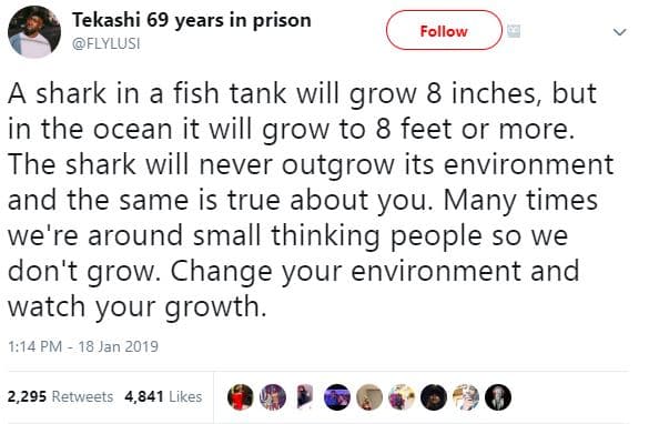 Tekashi 69 years in prison flylusi follow a shark in a fish tank will grow 8 inc