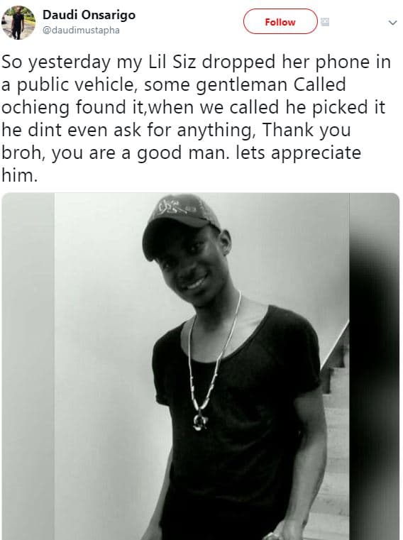 Daudi onsarigo dauoimustapha follow so yesterday my lil siz dropped her phone in