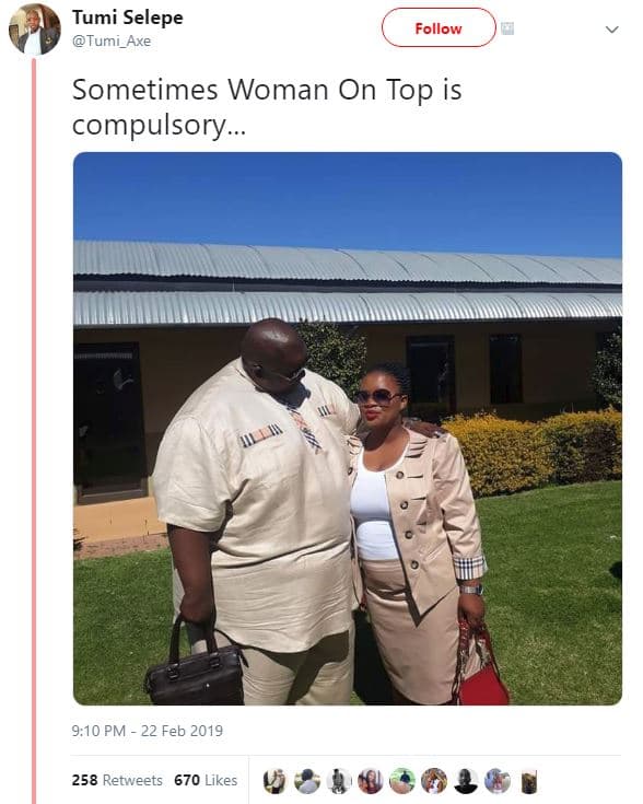 Tumi selepe tumi_axe follow sometimes woman on top is compulsory 9,10 pm 22 feb