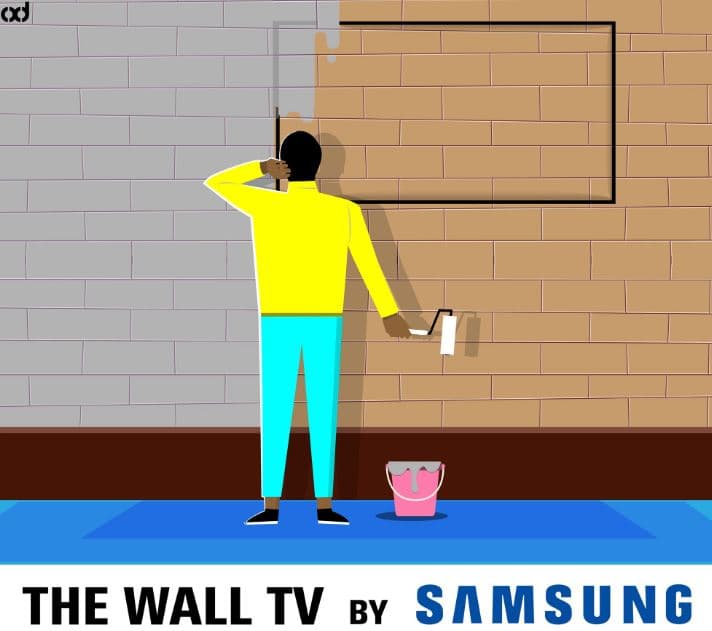 The wall tv by samsung