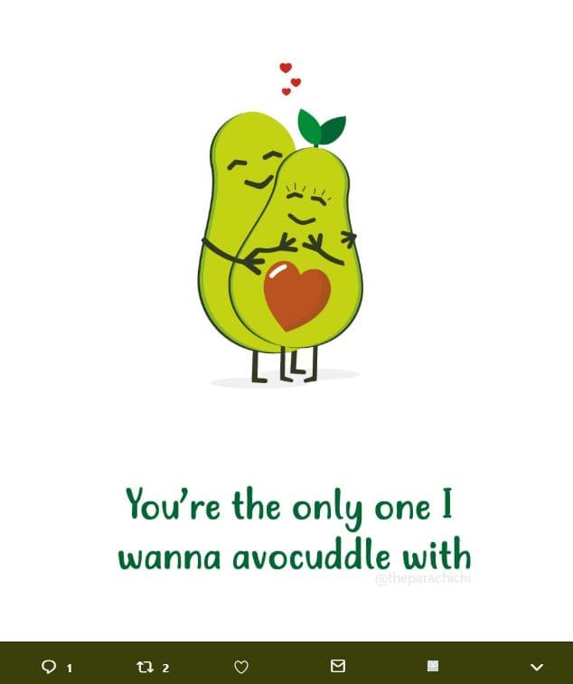 You're the only one wanna avocuddle with ' 84 n 9 , 1 2