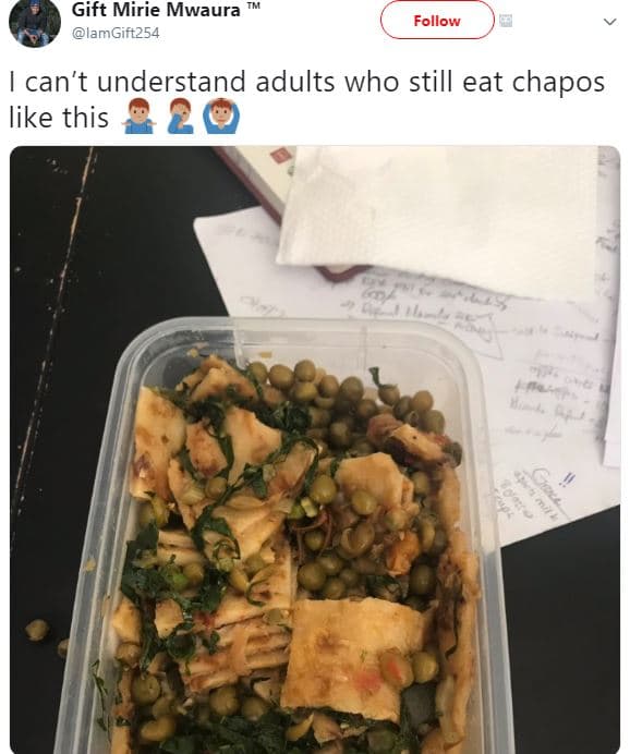 Gift mirie mwaura lamgift254 follow can't understand adults who still eat chapos