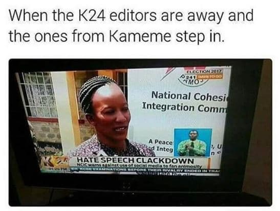 When the k24 editors are away and the ones from kameme step in. ao o national co