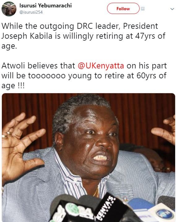 Isurusi yebumarachi isurusi254 follow while the outgoing drc leader, president j