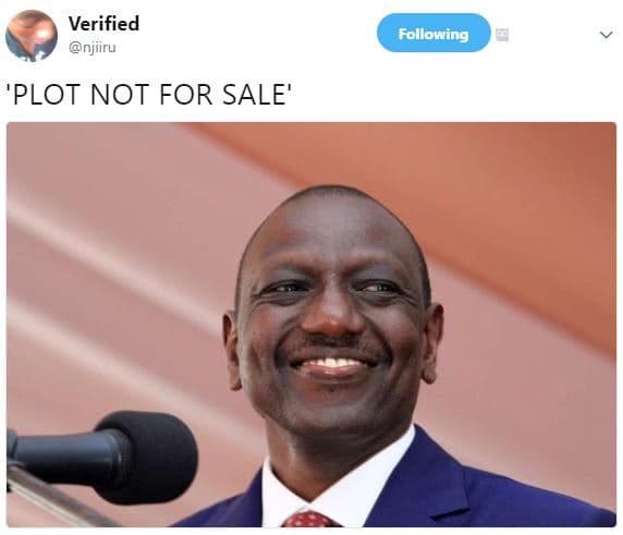 Verified njiiru following plot not for sale'