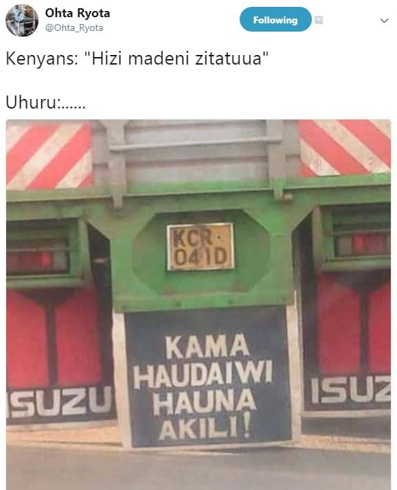 Ohta ryota ohta_ryota following kenyans hizi madeni zitatuua' uhuru kcr o41d kam