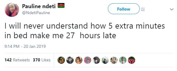 Pauline ndeti ndetipauline follow will never understand how 5 extra minutes in b