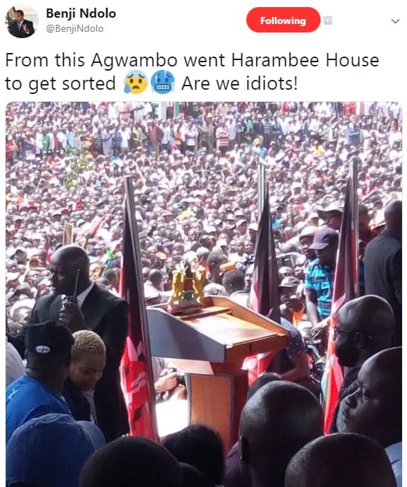 Benji ndolo benjindolo following from this agwambo went harambee house to get so