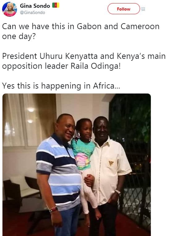 Gina sondo ginasondo follow can we have this in gabon and cameroon one day? pres