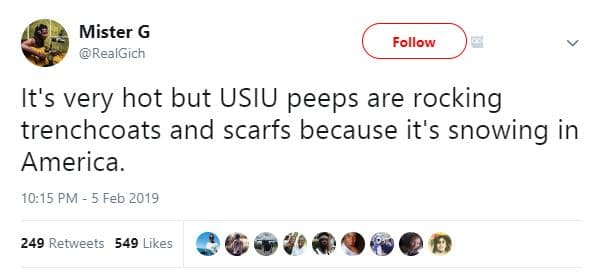 Mister g realgich follow it's very hot but usiu peeps are rocking trenchcoats an