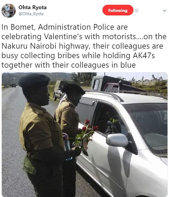 Ohta ryota ohta_ryota following in bomet, administration police are celebrating