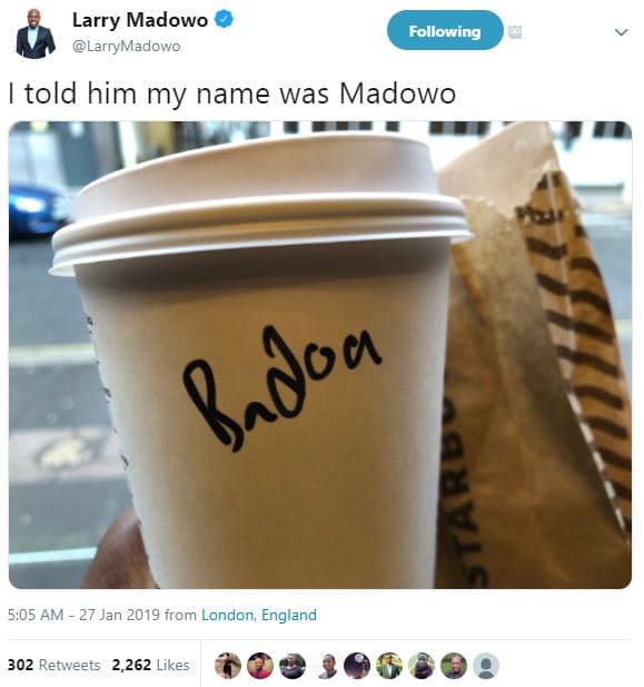 Larry madowo larrymadowo following told him my name was madowo 5.05 am 27 jan fr