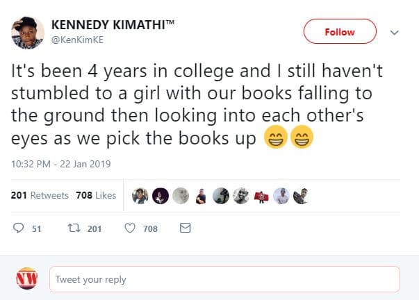 Kennedy kimathitm kenkimke follow it's been 4 years in college and still haven't