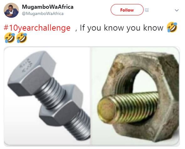 Mugambowaafrica mugambowaafrica follow 1oyearchallenge if you know you know