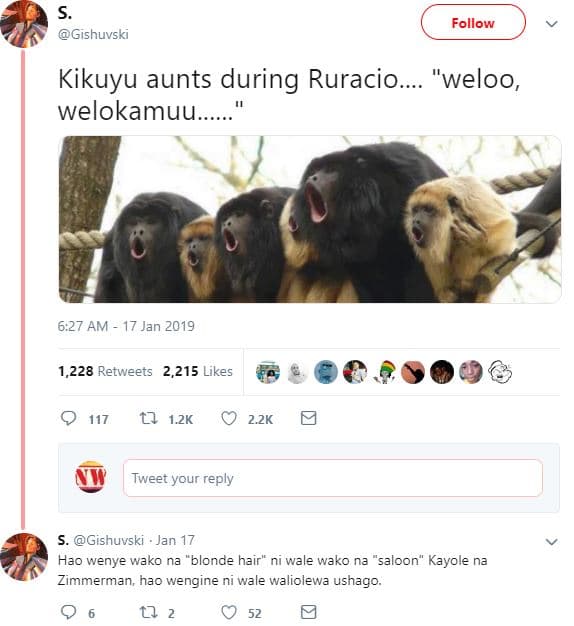 Follow gishuvski kikuyu aunts during ruracio_ 'weloo, welokamuu. 6.27 am 17 jan