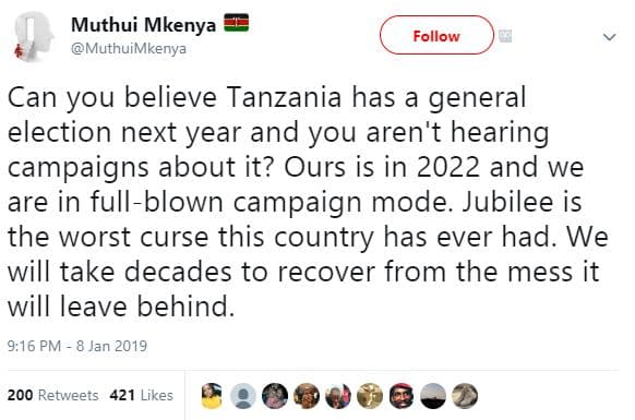 Muthui mkenya muthuimkenya follow can you believe tanzania has a general electio