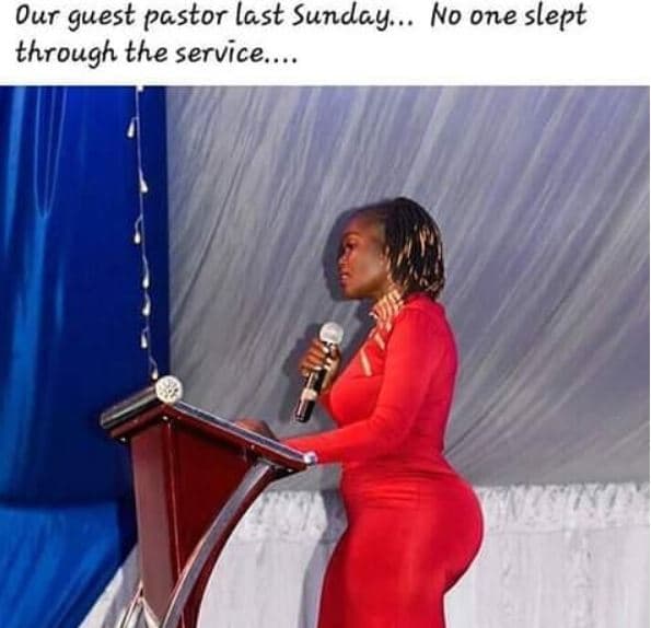 Our guesł pasłor lasł sunday . no one slept through the service.