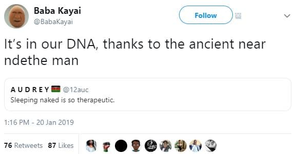 Baba kayai babakayai follow its in our dna, thanks to the ancient near ndethe ma