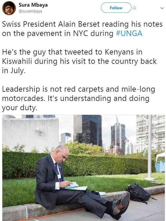 Sura mbaya surambaya follow swiss president alain berset reading his notes on th