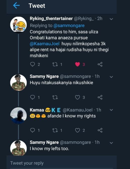 Tweet ryking_thentertainer ryking_ 2h replying to sammongare congratulations to