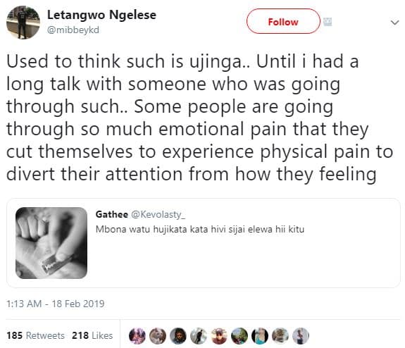 Letangwo ngelese miobeykd follow used to think such is ujinga.. until had a long