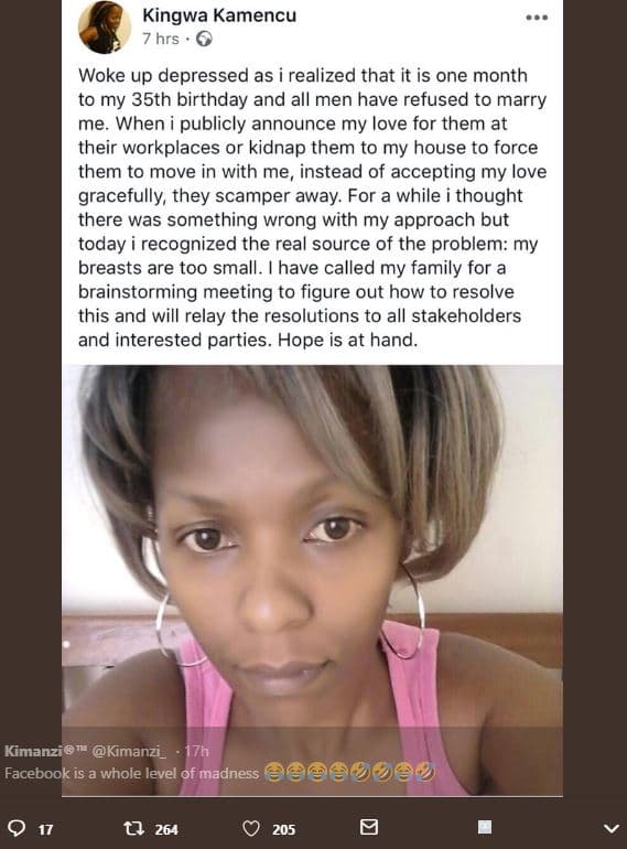 Kingwa kamencu hrs woke up depressed as realized that it is one month to my 35th