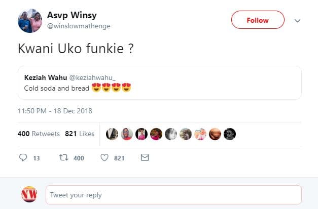 Asvp winsy winslowmathenge follow kwani uko funkie ? keziah wahu keziahwahu cold