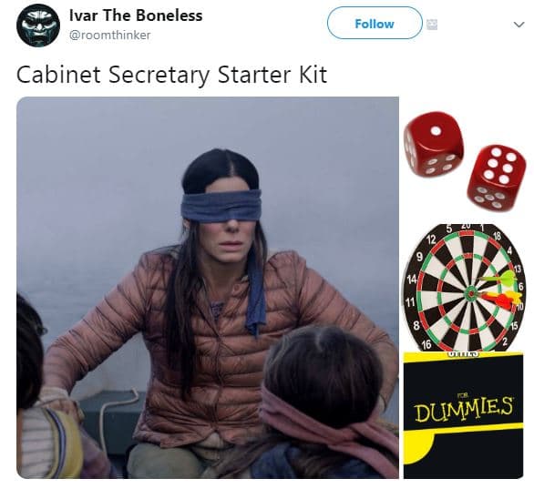 Ivar the boneless roomthinker follow cabinet secretary starter kit dummies