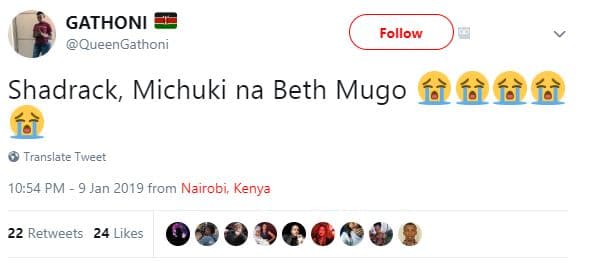 Gathoni queengathoni follow shadrack, michuki na beth mugo íàfàfàfè translate tw