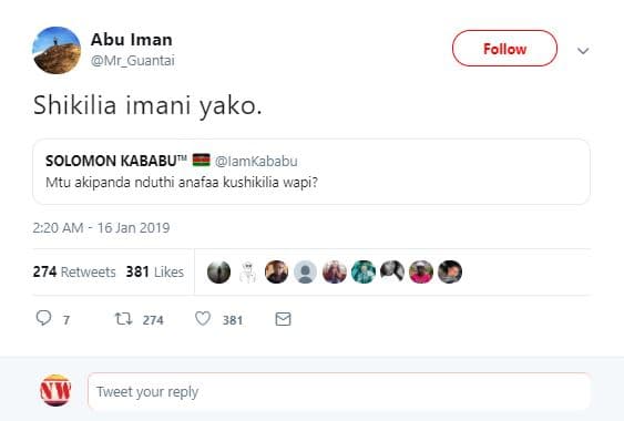 Abu iman mr_guantai follow shikilia imani yako solomon kababut lamkababu mtu aki