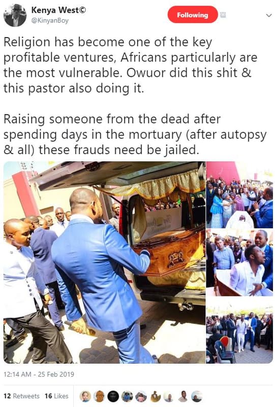 Kenya west kinyanboy following religion has become one of the key profitable ven