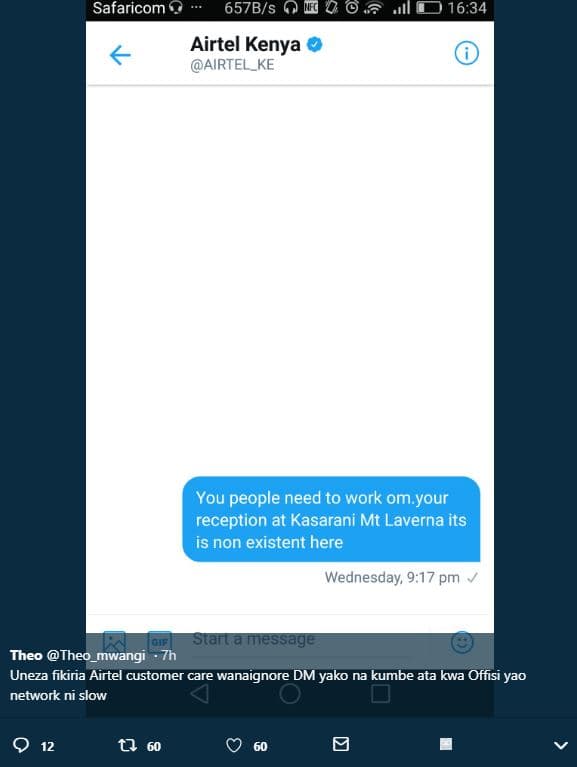 Safaricom ? 657bs ifg 0 d16.34 airtel kenya airtel_ke you people need to work om