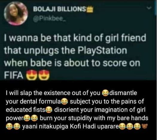 Bolaji billions pinkbed_ wanna be that kind of girl friend that unplugs the play