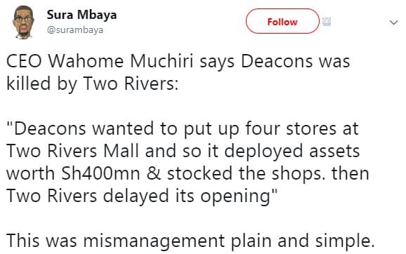 Sura mbaya surambaya follow ceo wahome muchiri says deacons was killed by two ri