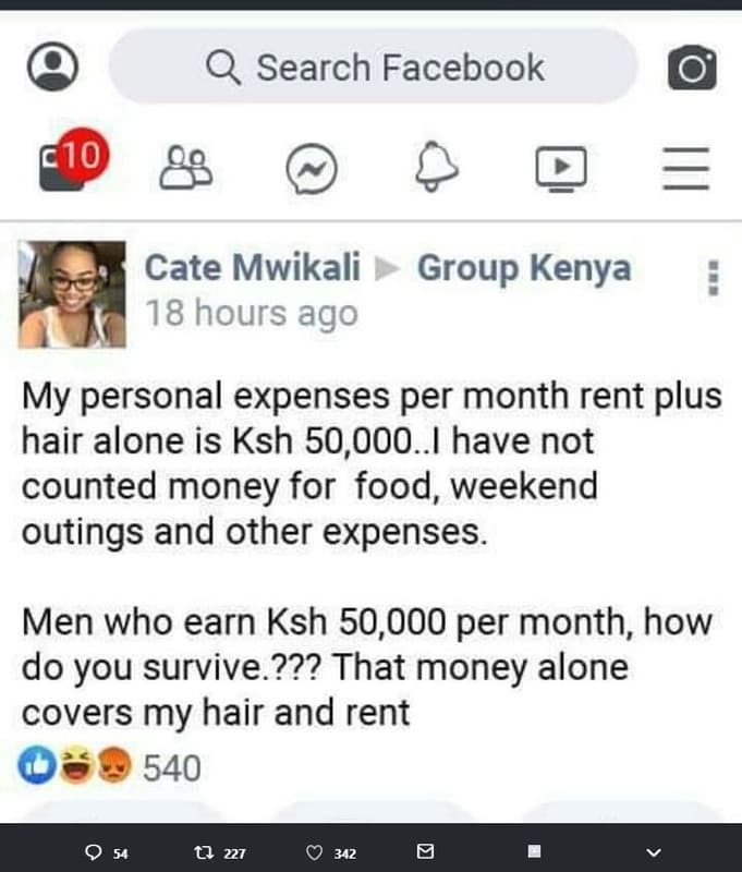 Q search facebook c10 cate mwikali 18 hours ago group kenya my personal expenses
