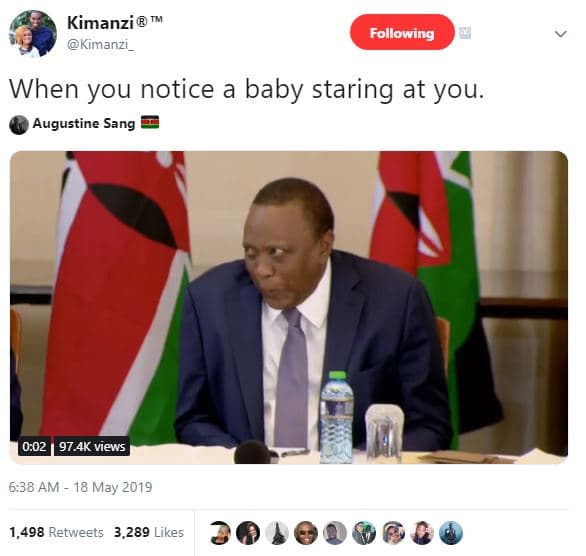 Kimanzi kimanzi _ following when you notice a baby staring at you. augustine san