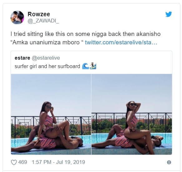 Rowzee zawadi _ tried sitting like this on some nigga back then akanisho amka un