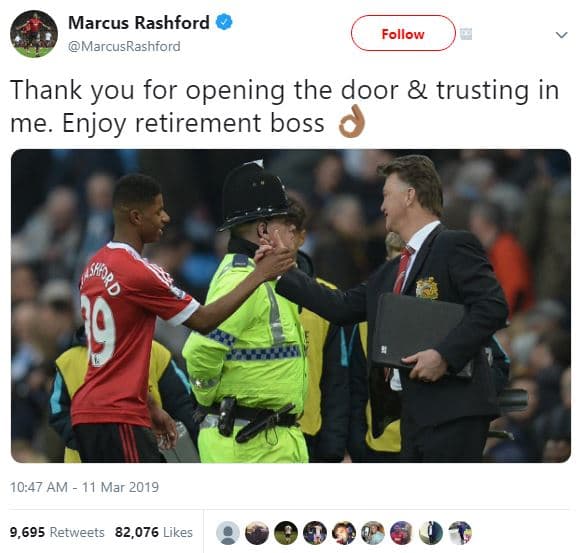 Marcus rashford marcusrashford follow thank you for opening the door trusting in