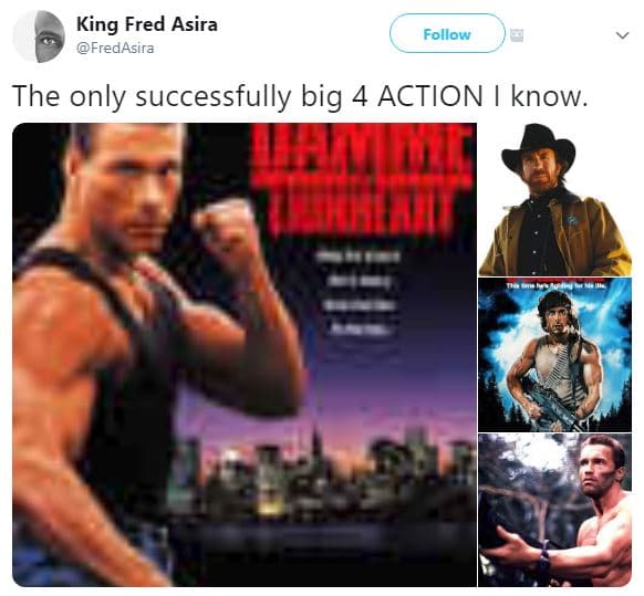 King fred asira fredasira follow the only successfully big 4 action know