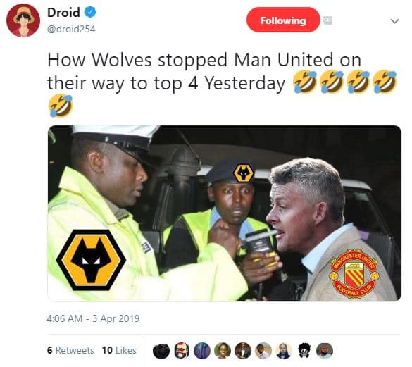 Droid droid254 following how wolves stopped man united on their way to top yeste