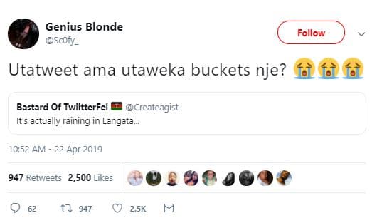 Genius blonde scory _ follow utatweet ama utaweka buckets nje? 5à5èf bastard of