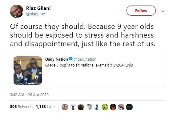 Riaz gilani riazgilani follow of course they should. because 9 year olds should