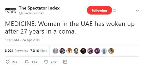 The spectator index index spectatorindex following medicine woman in the uae has