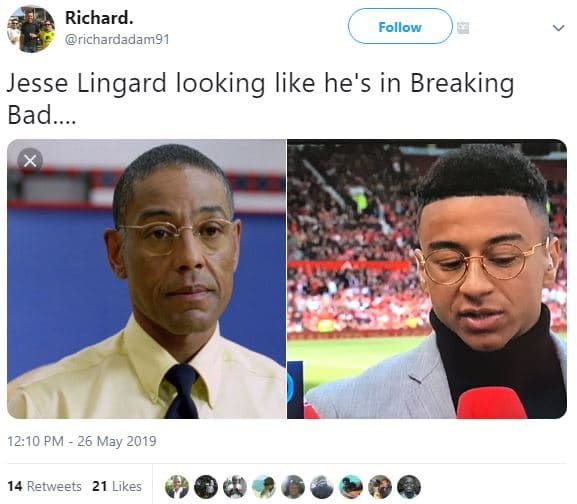 Richard. richardadam91 follow jesse lingard looking like he's in breaking bad. 1