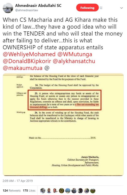 Ahmednasir abdullahi sc ahmednasirlaw following when cs macharia and ag kihara m