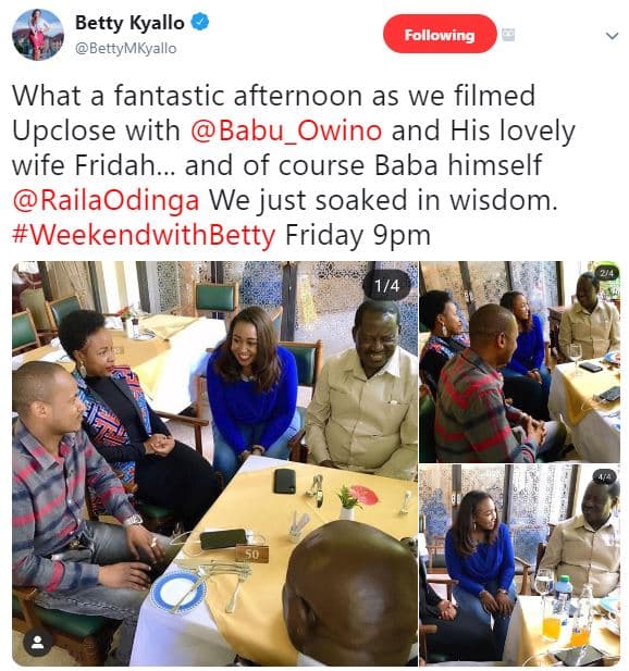 Betty kyallo bettymkyallo following what a fantastic afternoon as we filmed upcl